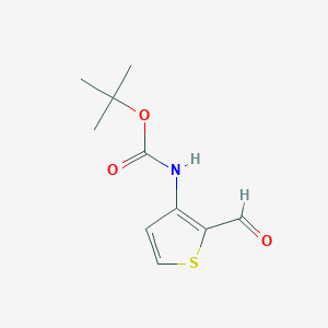 molecular formula C10H13NO3S B1526660 tert-butyl N-(2-formylthiophen-3-yl)carbamate CAS No. 368442-47-1