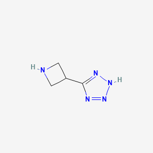 molecular formula C4H7N5 B1526661 5-(azetidin-3-yl)-2H-tetrazole CAS No. 950725-13-0