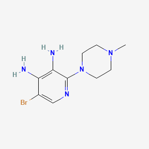 molecular formula C10H16BrN5 B1526662 5-Bromo-2-(4-methylpiperazin-1-yl)pyridine-3,4-diamine CAS No. 1334136-66-1