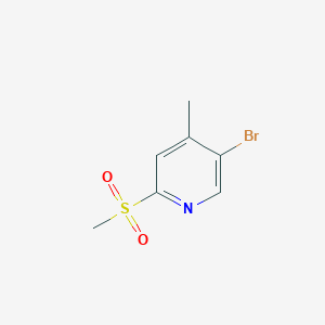 molecular formula C7H8BrNO2S B1526664 5-Bromo-4-methyl-2-(methylsulfonyl)pyridine CAS No. 1279106-02-3
