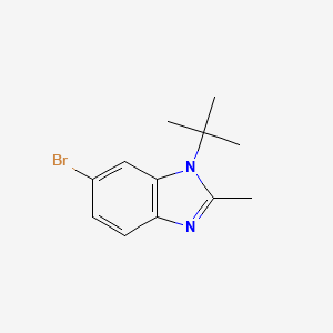 molecular formula C12H15BrN2 B1526670 6-bromo-1-tert-butyl-2-methyl-1H-benzo[d]imidazole CAS No. 1217486-78-6