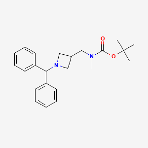 molecular formula C23H30N2O2 B1526676 叔丁基((1-二苯甲酰基氮杂环丁烷-3-基)甲基)(甲基)氨基甲酸酯 CAS No. 1064048-70-9