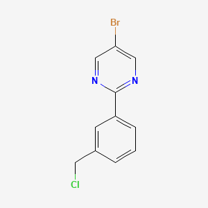 molecular formula C11H8BrClN2 B1526678 5-溴-2-(3-(氯甲基)苯基)嘧啶 CAS No. 1100598-50-2