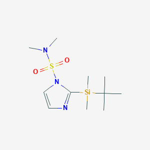molecular formula C11H23N3O2SSi B152668 2-(叔丁基二甲基甲硅烷基)-N,N-二甲基-1H-咪唑-1-磺酰胺 CAS No. 129378-52-5