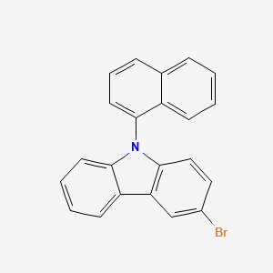 molecular formula C22H14BrN B1526697 3-Bromo-9-(naphthalen-1-yl)-9H-carbazole CAS No. 934545-83-2