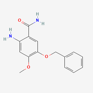 molecular formula C15H16N2O3 B1526704 2-Amino-5-(benzyloxy)-4-methoxybenzamide CAS No. 60547-95-7
