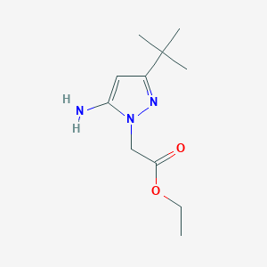 molecular formula C11H19N3O2 B1526706 ethyl 2-(5-amino-3-tert-butyl-1H-pyrazol-1-yl)acetate CAS No. 306818-06-4