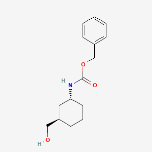 molecular formula C15H21NO3 B1526709 苄基N-[(1R,3R)-3-(羟甲基)环己基]氨基甲酸酯 CAS No. 1202411-95-7