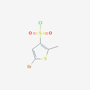 molecular formula C5H4BrClO2S2 B1526713 5-Bromo-2-methylthiophene-3-sulfonyl chloride CAS No. 82834-48-8