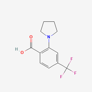 B1526720 2-(Pyrrolidin-1-yl)-4-(trifluoromethyl)benzoic acid CAS No. 865470-92-4