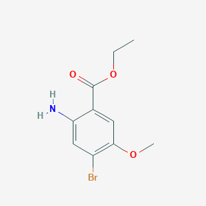 molecular formula C10H12BrNO3 B15267224 Ethyl 2-amino-4-bromo-5-methoxybenzoate 