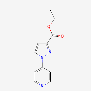 molecular formula C11H11N3O2 B15267259 Ethyl 1-(4-Pyridyl)pyrazole-3-carboxylate 