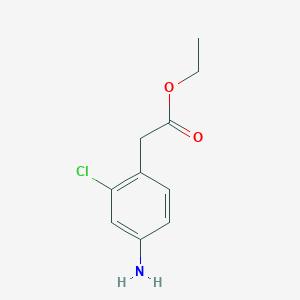 molecular formula C10H12ClNO2 B1526727 Ethyl 2-(4-amino-2-chlorophenyl)acetate CAS No. 50712-59-9