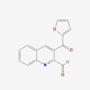 molecular formula C15H9NO3 B152673 3-(2-呋喃酰基)喹啉-2-甲醛 CAS No. 126769-01-5