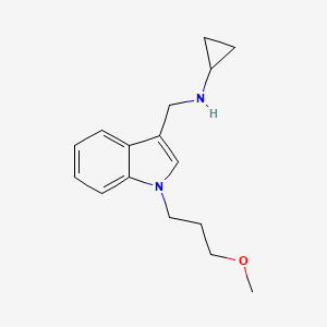molecular formula C16H22N2O B1526733 cyclopropyl-[1-(3-methoxy-propyl)-1H-indol-3-ylmethyl]-amine CAS No. 897949-12-1