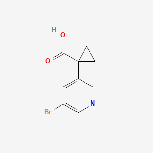 molecular formula C9H8BrNO2 B1526737 1-(5-Bromopyridin-3-YL)cyclopropane-1-carboxylic acid CAS No. 1256038-40-0