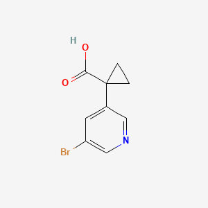 molecular formula C9H8BrNO2 B1526737 1-(5-溴吡啶-3-基)环丙烷-1-羧酸 CAS No. 1256038-40-0