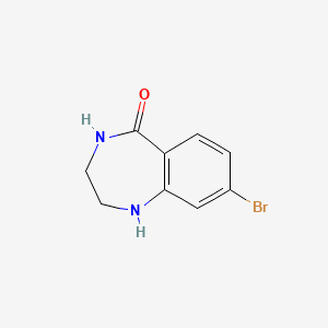 molecular formula C9H9BrN2O B1526738 8-Bromo-3,4-dihydro-1H-benzo[e][1,4]diazepin-5(2H)-one CAS No. 1379324-91-0