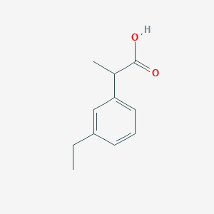 molecular formula C11H14O2 B15267455 Benzeneacetic acid, 3-ethyl-alpha-methyl- 