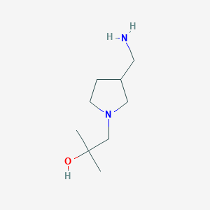 molecular formula C9H20N2O B1526769 1-[3-(氨甲基)吡咯烷-1-基]-2-甲基丙烷-2-醇 CAS No. 1250984-97-4