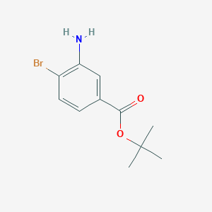 molecular formula C11H14BrNO2 B1526772 叔丁基-3-氨基-4-溴苯甲酸酯 CAS No. 1249648-03-0