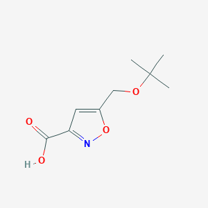 molecular formula C9H13NO4 B1526781 5-[(叔丁氧基)甲基]-1,2-噁唑-3-羧酸 CAS No. 1248499-31-1