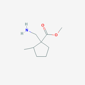 molecular formula C9H17NO2 B15268031 Methyl 1-(aminomethyl)-2-methylcyclopentane-1-carboxylate 