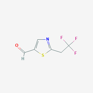 molecular formula C6H4F3NOS B1526808 2-(2,2,2-Trifluoroethyl)-1,3-thiazole-5-carbaldehyde CAS No. 1250177-15-1