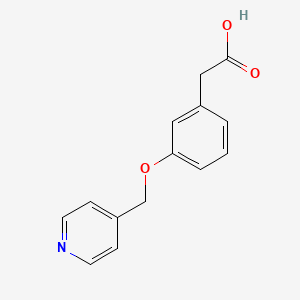 molecular formula C14H13NO3 B1526816 2-[3-(吡啶-4-基甲氧基)苯基]乙酸 CAS No. 1303492-03-6