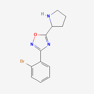 B1526824 3-(2-Bromophenyl)-5-(pyrrolidin-2-yl)-1,2,4-oxadiazole CAS No. 1285394-07-1