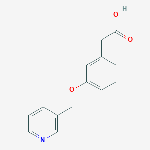 molecular formula C14H13NO3 B1526826 2-[3-(Pyridin-3-ylmethoxy)phenyl]acetic acid CAS No. 1304254-44-1