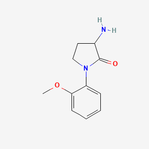 molecular formula C11H14N2O2 B1526852 3-Amino-1-(2-methoxyphenyl)pyrrolidin-2-one CAS No. 1247859-12-6