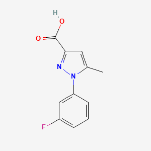 molecular formula C11H9FN2O2 B1526853 1-(3-fluorophenyl)-5-methyl-1H-pyrazole-3-carboxylic acid CAS No. 1226167-76-5