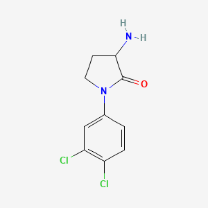 molecular formula C10H10Cl2N2O B1526854 3-Amino-1-(3,4-dichlorophenyl)pyrrolidin-2-one CAS No. 1250985-49-9