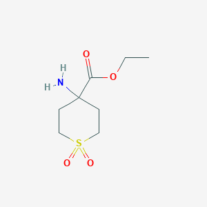 B1526855 Ethyl 4-amino-1,1-dioxothiane-4-carboxylate CAS No. 1250287-78-5