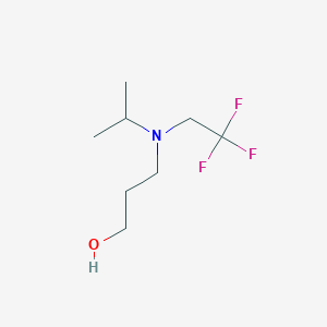 molecular formula C8H16F3NO B1526857 3-[(Propan-2-yl)(2,2,2-trifluoroethyl)amino]propan-1-ol CAS No. 1250982-95-6