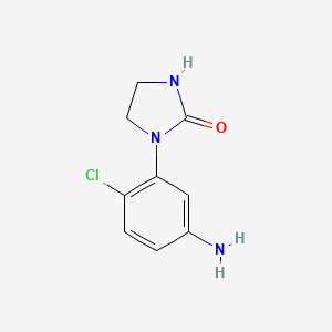 molecular formula C9H10ClN3O B1526860 1-(5-Amino-2-chlorophenyl)imidazolidin-2-one CAS No. 1247458-90-7