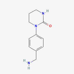 molecular formula C11H15N3O B1526864 3-[4-(Aminomethyl)phenyl]-tetrahydropyrimidin-2(1H)-one CAS No. 1248060-82-3