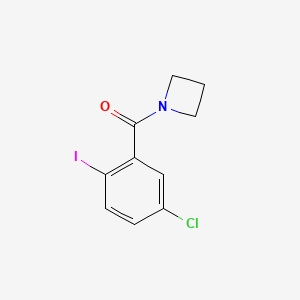 molecular formula C10H9ClINO B1526868 Azetidin-1-yl(5-chloro-2-iodophenyl)methanone CAS No. 1387993-04-5