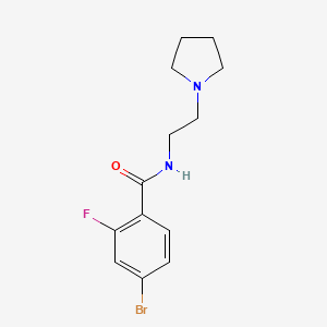 molecular formula C13H16BrFN2O B1526869 4-bromo-2-fluoro-N-[2-(pyrrolidin-1-yl)ethyl]benzamide CAS No. 1307443-30-6
