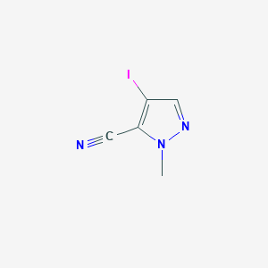 molecular formula C5H4IN3 B1526874 4-Iodo-1-methyl-1H-pyrazole-5-carbonitrile CAS No. 1354705-14-8