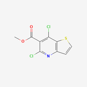 molecular formula C9H5Cl2NO2S B15268758 Methyl 5,7-dichlorothieno[3,2-b]pyridine-6-carboxylate 