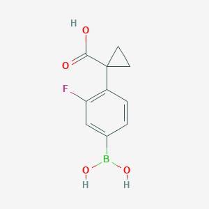 molecular formula C10H10BFO4 B1526877 1-(4-Borono-2-fluorophenyl)cyclopropane-1-carboxylic acid CAS No. 1628507-86-7