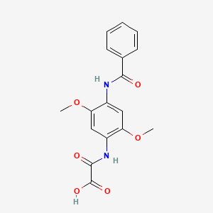 molecular formula C17H16N2O6 B1526880 {[4-(Benzoylamino)-2,5-dimethoxyphenyl]amino}(oxo)acetic acid CAS No. 1158578-28-9