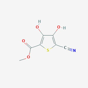 molecular formula C7H5NO4S B1526883 Methyl 5-cyano-3,4-dihydroxythiophene-2-carboxylate CAS No. 79763-55-6
