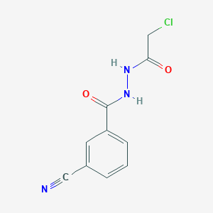 molecular formula C10H8ClN3O2 B1526884 N'-(2-chloroacetyl)-3-cyanobenzohydrazide CAS No. 83070-33-1