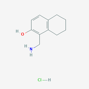 molecular formula C11H16ClNO B1526885 1-(Aminomethyl)-5,6,7,8-tetrahydronaphthalen-2-ol hydrochloride CAS No. 1354952-20-7