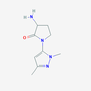 3-amino-1-(1,3-dimethyl-1H-pyrazol-5-yl)pyrrolidin-2-one