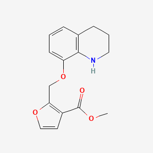 molecular formula C16H17NO4 B15268957 Methyl 2-[(1,2,3,4-tetrahydroquinolin-8-yloxy)methyl]furan-3-carboxylate 