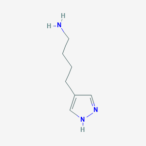 molecular formula C7H13N3 B1526897 4-(1H-pyrazol-4-yl)butan-1-amine CAS No. 84302-89-6